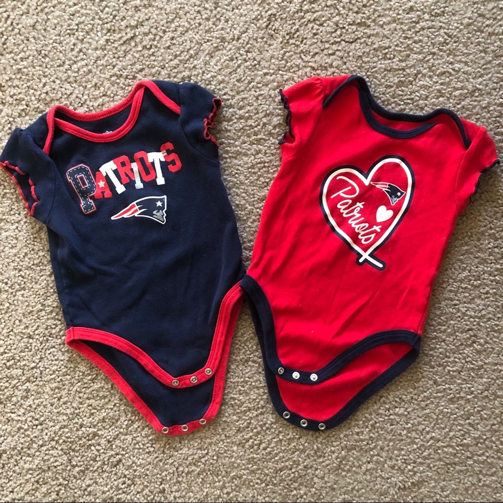 Set of 2 New England Patriots Onesies